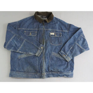 Vintage Rocawear Denim 100% Cotton Full Zip Streetwear Jacket Men's 2XL